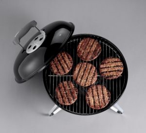 Weber 14" Smokey Joe Premium Top View Food Capacity 6 Burgers