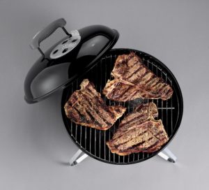 Weber 14" Smokey Joe Premium Top View Food Capacity 3 Steaks