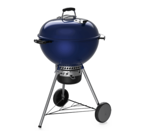 Weber 22 Inch Master-Touch Kettle Deep Ocean Blue Side View 1 Closed