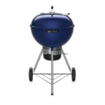 Weber 22 Inch Master-Touch Kettle Deep Ocean Blue Front View Closed