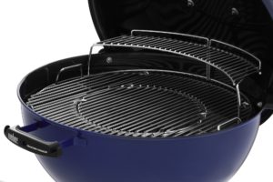 Weber 22 Inch Master-Touch Kettle Deep Ocean Blue Gourmet BBQ System and Warming Rack