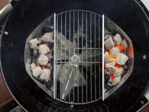 Weber 22 Inch Master-Touch Kettle Char Baskets Outside