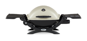 Weber Q 1200 Titanium Front View Closed