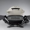 Weber Q 1200 Titanium Front View Fully Open