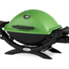 Weber Q 1200 Green Side View 1 Closed