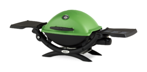 Weber Q 1200 Green Side View 1 Closed