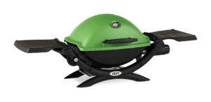 Weber Q 1200 Green Side View 2 Closed