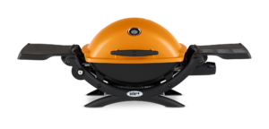 Weber Q 1200 Orange Front View Closed