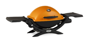 Weber Q 1200 Orange Side View 2 Closed