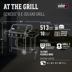 Weber Genesis II E-315 Black Feature Card At The Grill