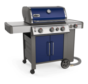 Weber Genesis II E-335 Deep Ocean Blue NG Side View 2 Closed