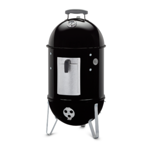 Weber 14 Inch Smokey Mountain Cooker Smoker Side View 1 Closed