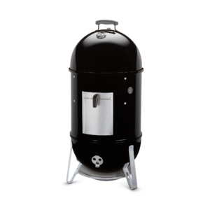 Weber 18 Inch Smokey Mountain Cooker Smoker Black Side View 1 Closed