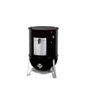 Weber 18 Inch Smokey Mountain Cooker Smoker Black Side View 1 No Lid