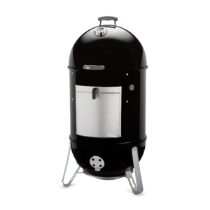 Weber 22 Inch Smokey Mountain Cooker Smoker Black Side View 1 Closed