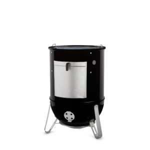 Weber 22 Inch Smokey Mountain Cooker Smoker Black Side View 1 No Lid