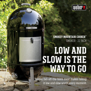 Weber 22 Inch Smokey Mountain Cooker Smoker Black Feature Card