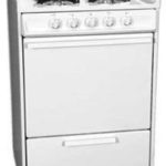 Brown 24 Inch Range 9V Battery Ignition White