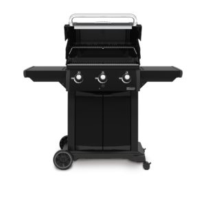 Broil King Signet 320 Black Gas Grill Front View Open