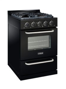 Unique 24 Inch Classic Gas Range Black UGP24GOF1B