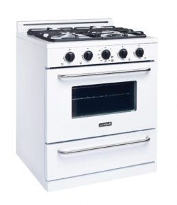 Unique 30 Inch Classic Gas Range White UGP30GOF1W