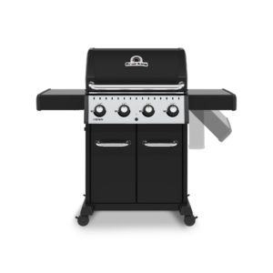 Broil King Crown 420 Front View Closed Folding Side Shelf