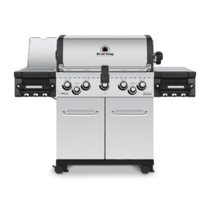 Broil King Regal S590 PRO Front View Closed Side Burner Open