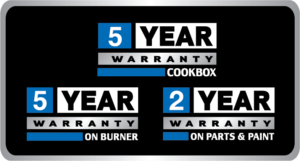 Broil King 5 Year Cookbox, 5 Year Burner, 2 Year Parts and Paint Warranty