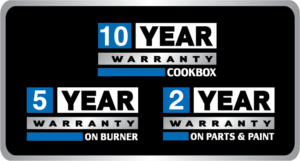 Broil King 10 Year Body, 5 Year Burner, 2 Year Parts and Paint Warranty