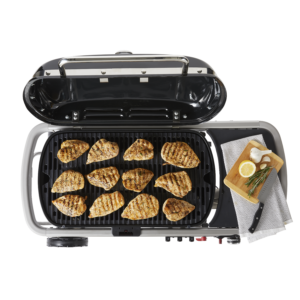 Weber Traveler Portable Gas Grill Propane Cooking Capacity Chicken